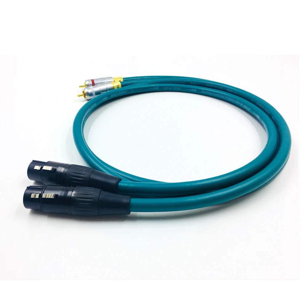 HiFi زوج Type-1016 RCA ذكر إلى 3pin XLR أنثى كابل الصوت Balacned RCA إلى XLR كابل ربط مع CARDAS CROSS