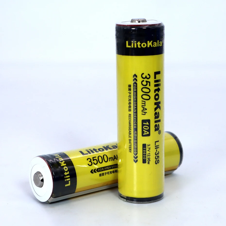 1-10PCS LiitoKala Lii-35S 18650 3.7V Lithium ion 3500mAh Lithium Battery Suitable For Flashlight PCB Protection