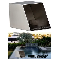 Pool WaterfallWaterfall Spillway Rectangular Stainless Steel for Garden Pond Swimming Pool Fountain
