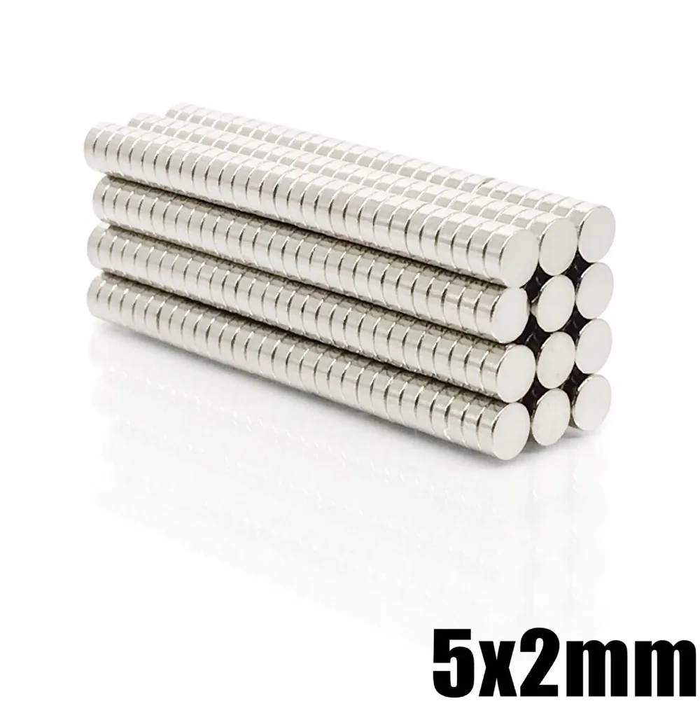 50/100/200/1000Pcs 5x2 Super Powerful Strong Bulk Round NdFeB Neodymium Disc Magnets Dia N35 Rare Earth Magnet 5*2