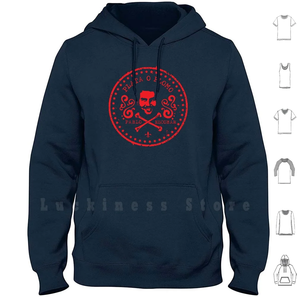 Pablo Escobar “the Bloody Pablo” Hoodies Long Sleeve Pabloescobar Plataoplomo Elpatron Colombia Medellin