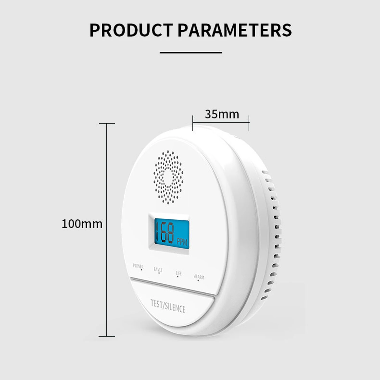 Wireless CO Sensor 433MHz Carbon Monoxide Detector 70dB Beep Prevent Poisoning Detectors For Smart Home Security Alarm System