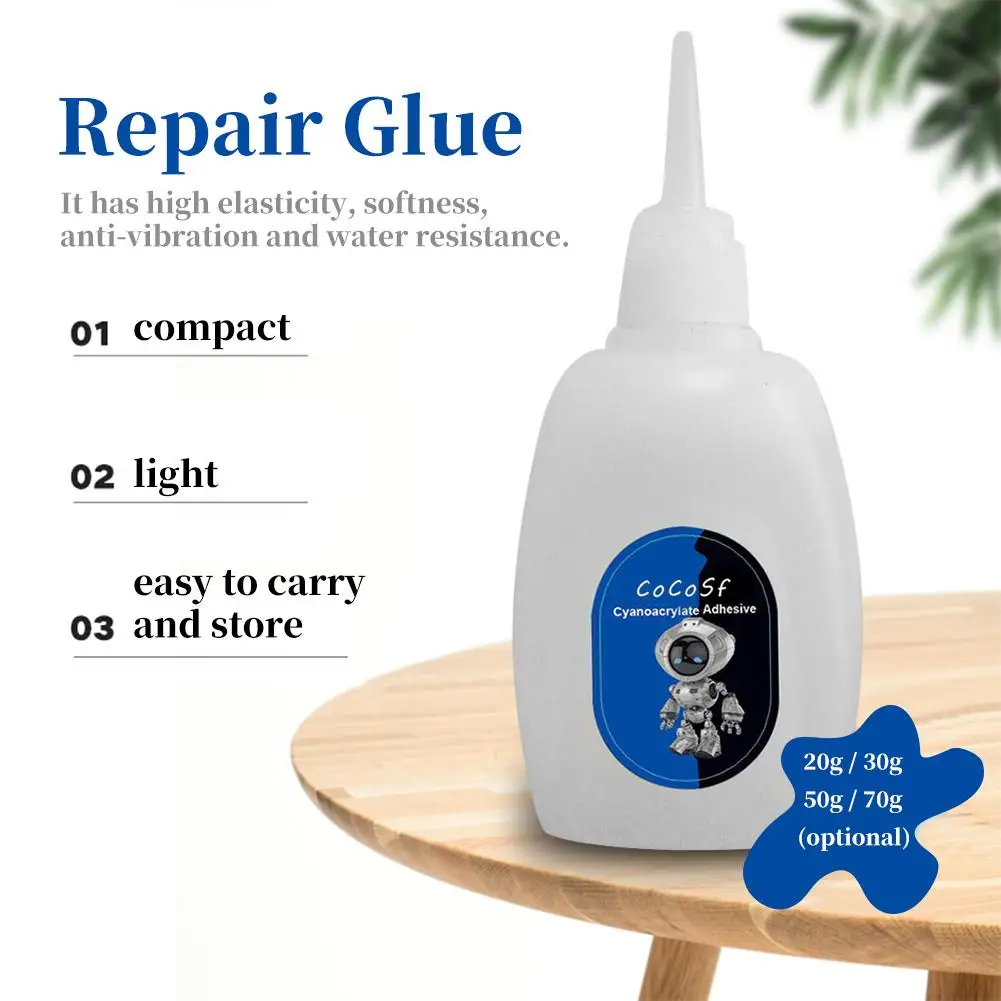 5pcs Repair Glue Colloidal Polyvinyl Acetate Instant Quick Dry Strong Adhesive Office Supplies For Metal Rubber Glasses Bonding