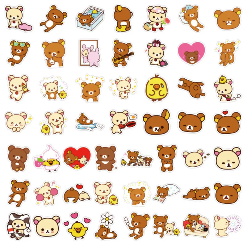 10/30/50/100 قطعة جديد Rilakkuma ل على الجليد المحمول الأمتعة الثلاجة سيارة التصميم ملصق حائط من الفينيل المنزل ملصقات ديكور لتزيين الغرف #4