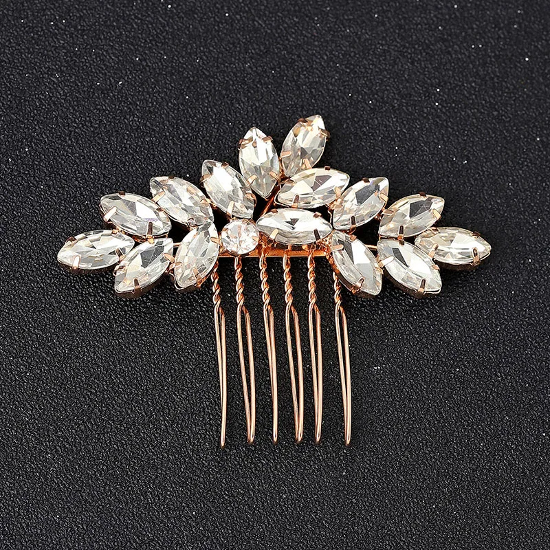 

Floralbride Handmade Rhinestones Crystal Bridal Hair Comb Wedding Headpieces Hair Accessories Bridesmaids Women Hair Jewelry