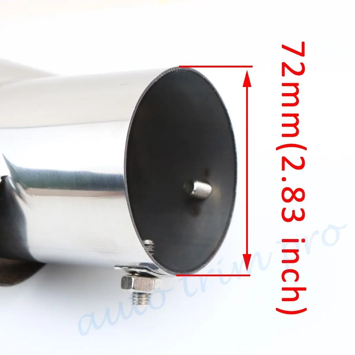 Stainless Steel Universal Auto Accessories Chrome Rear Exhaust Muffler Tail Tip Pipe 2.8