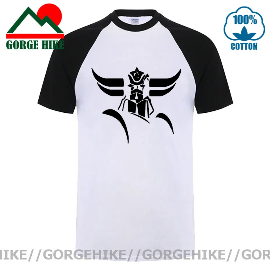 Goldorak Grendizer Mazinger Z T-Shirt Japanese Cartoon Design Summer Men\'s Tees Tops Short Sleeve Cotton Tshirt Hombre Camisetas