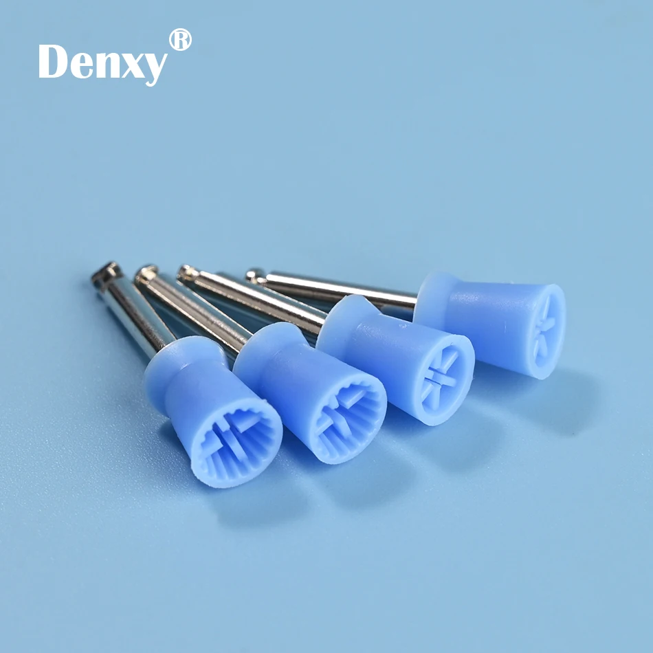 Denxy 2box High Quality Dental Prophy Cups 4/6 web Latch Type Rubber Tooth Polish Polishing Brush Prophy Cup Low Speed Handpiece