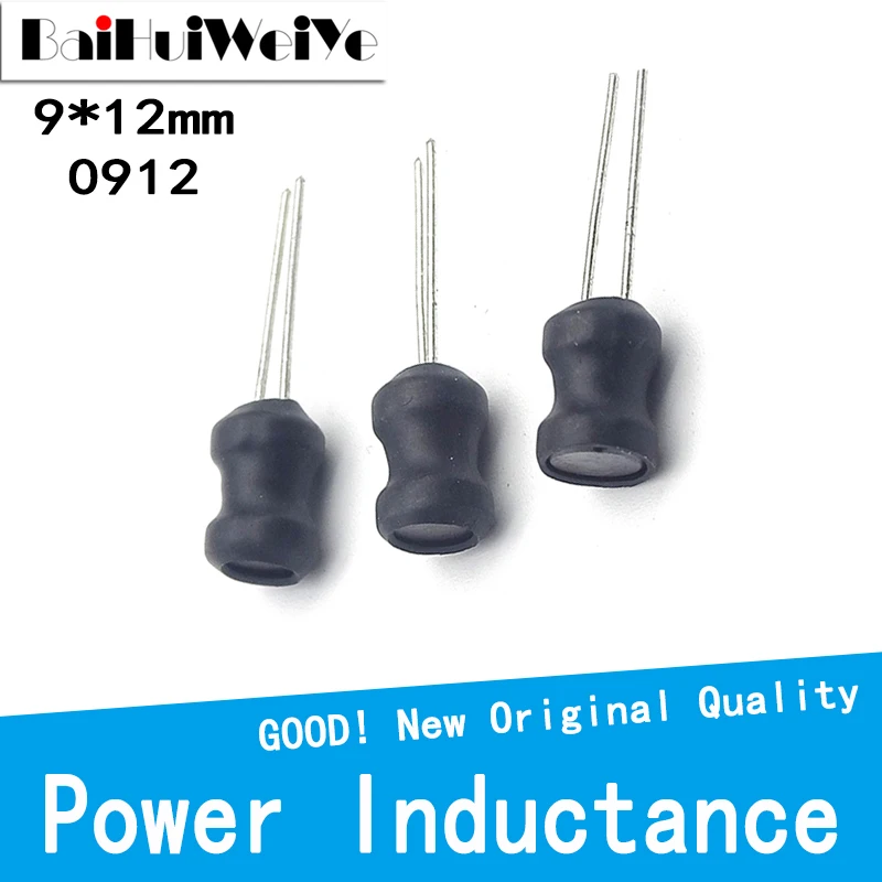 10Pcs/Lot DIP 0912 Power Inductor 9*12mm 2.2UH 4.7UH 10uH 22uH 100uH 220uH 330uH 470uH 4.7MH 10MH Inductance 6X8mm 2 PINS