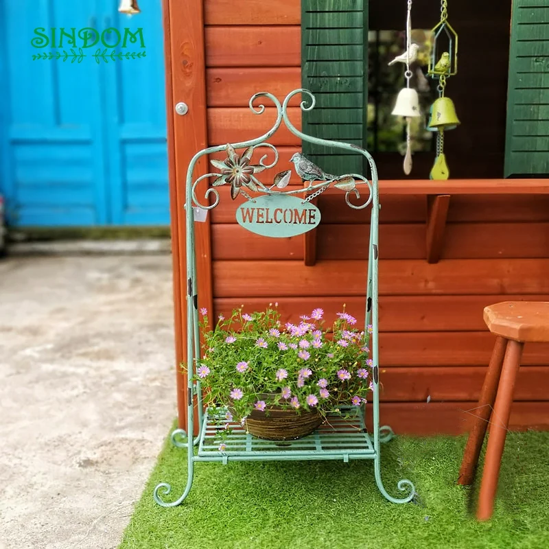 Plant Holder Metal Home Decorative Plant Display Flower Rack Stand for Garden