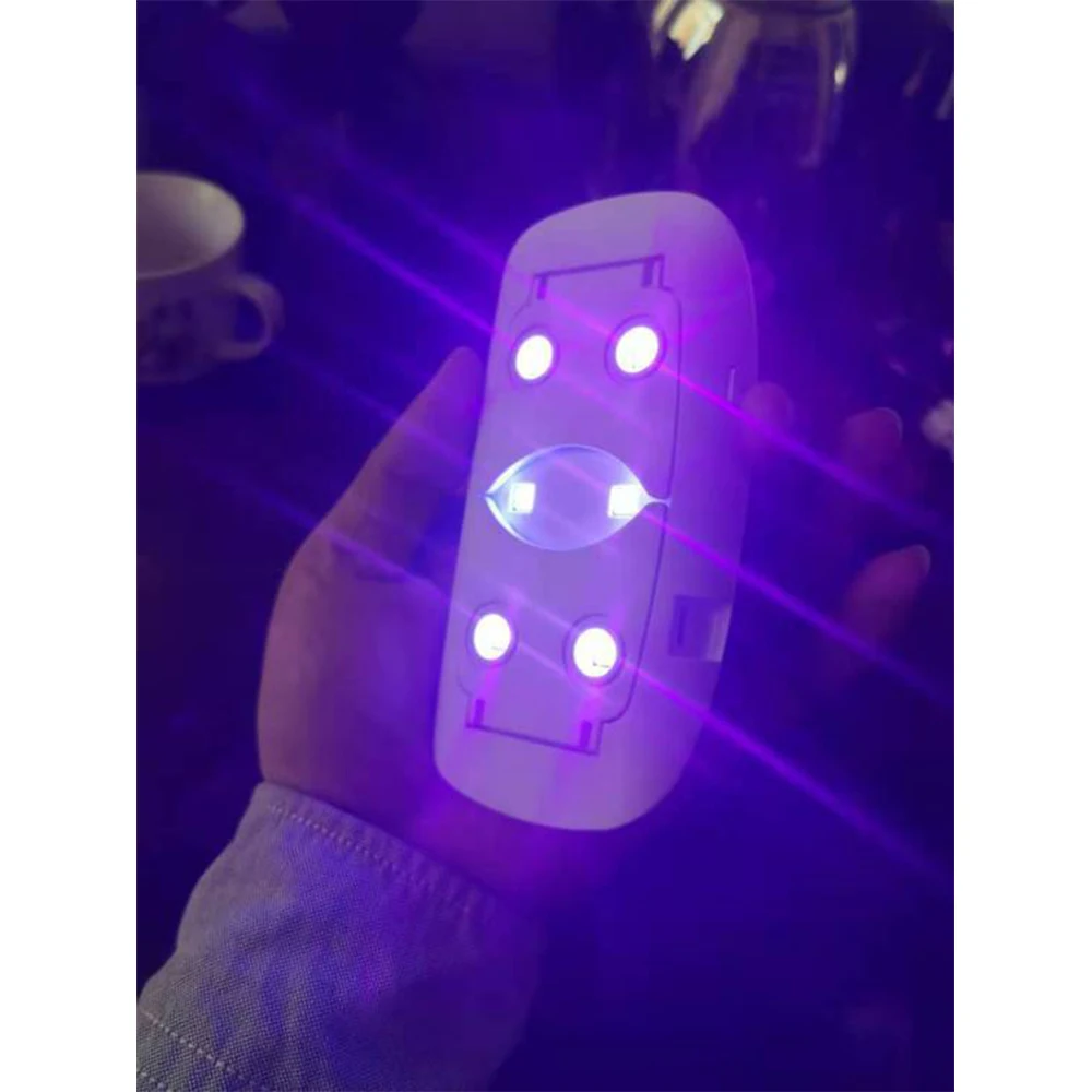 Rechargeable Mini Manicure Lamp UV Shadowless Glue Phone Film Sticker Curing Lamp Purple Foldable Portable UV LED Light