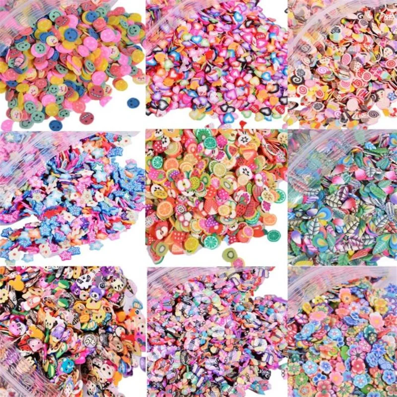 1000Pcs/pack Mixed Animal Fruit Nail Art Resin Cake Heart UV Resin Epoxy Mold Filler For Diy Jewelry Making Tools