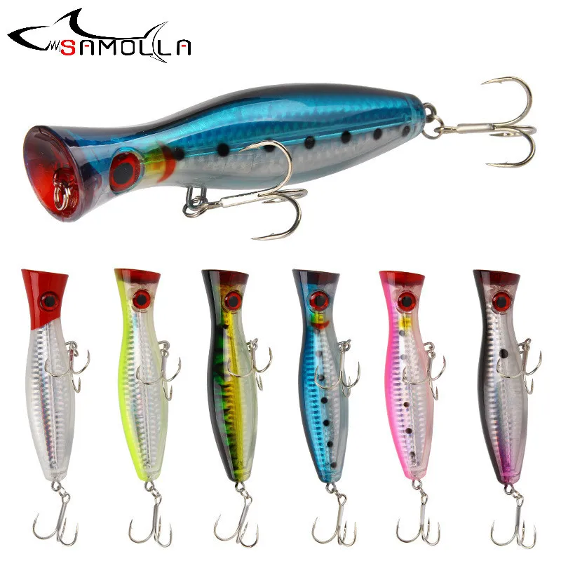 

Popper Fishing Lures 2019 Weights 40g Large Poppers Top Water Lure Isca Artificial Hard Bait Fishing Tackle Articulos De Pesca