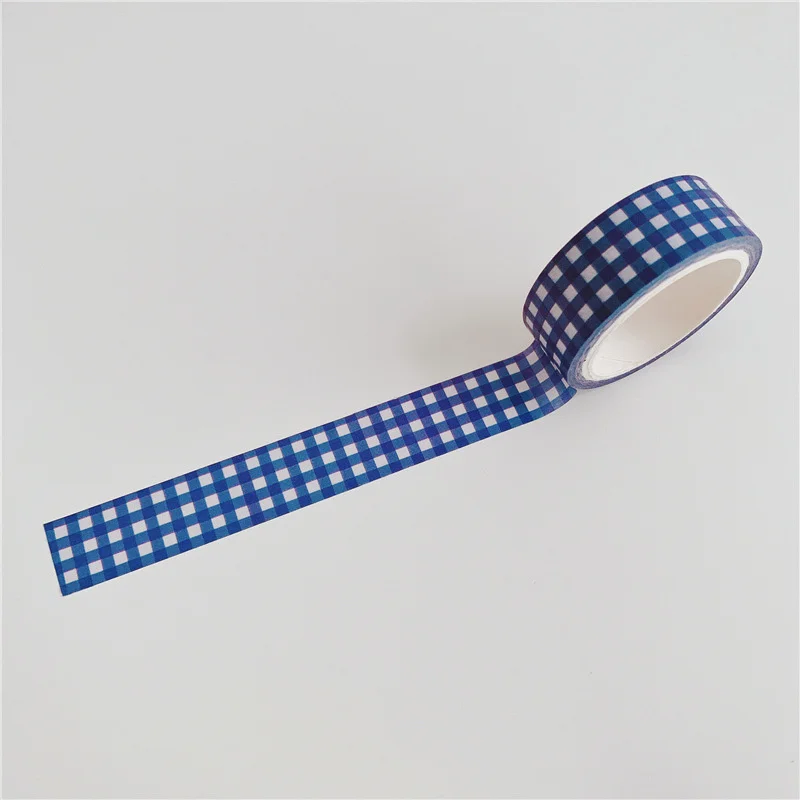 Ins Color Vintage Grid Houndstooth Washi Tape Envelope Card Sealing Stickers Hand Account Stationery Masking Decorative Tape 5m