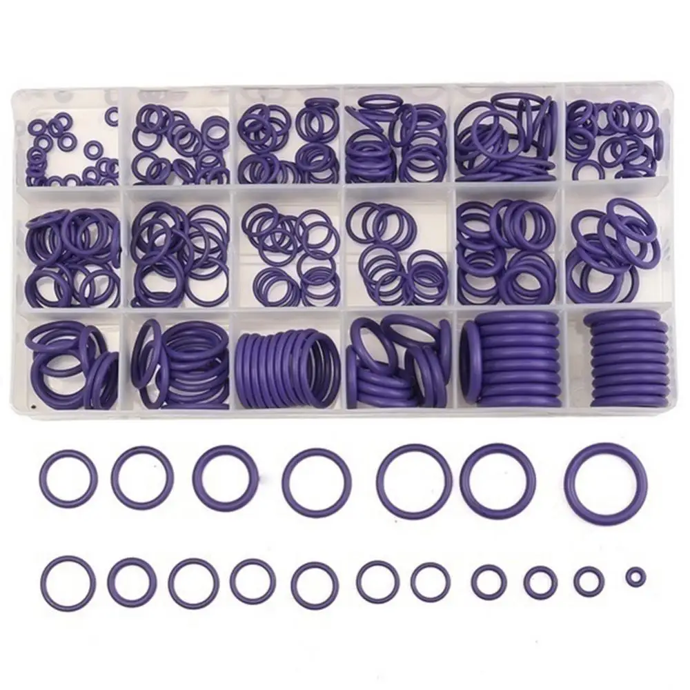 270Pcs/Set Car Compressor Sealing Rubber Ring Assorted Auto Air Conditioning Repair NBR O-Ring Seal Gasket Kit Accessories