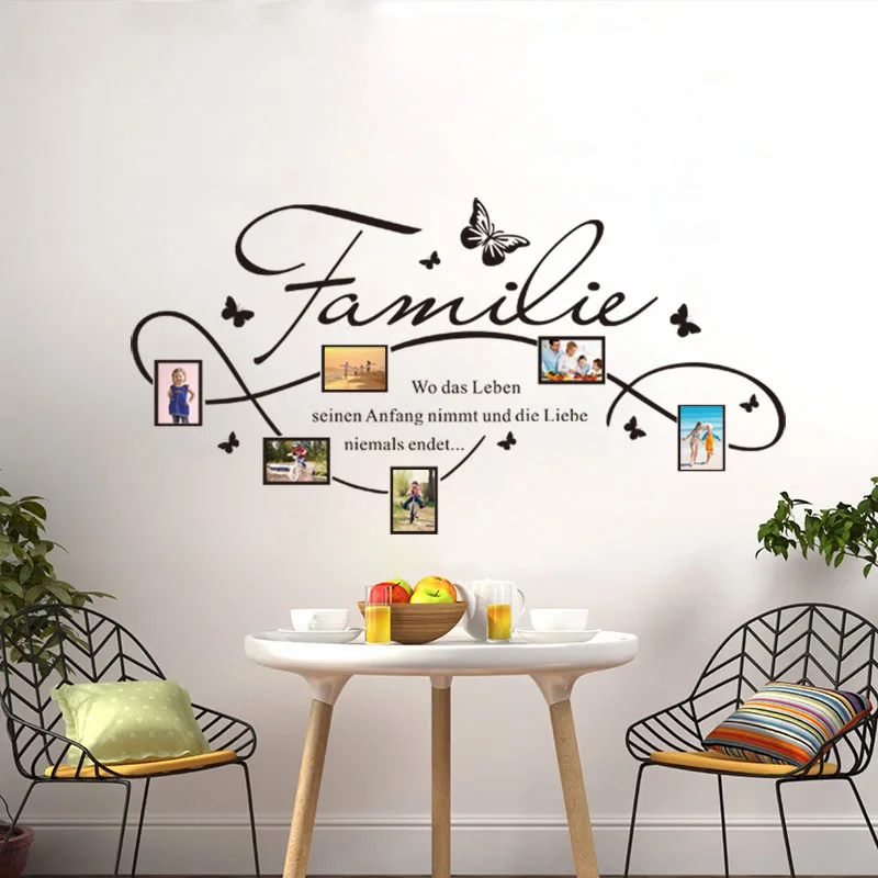 Stickers Design Wandtattoo Familie Fotorahmen Vinyl Wall Art Decal Living Room Wall Decor Posters Home Decor House Decoration