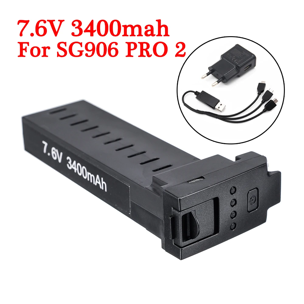 For SG906 PRO 2 /X193 PRO/X7 PRO GPS Drone Battery 7.6V 3400mAh Battery Brushless Quadcopter Drones Spare accessories