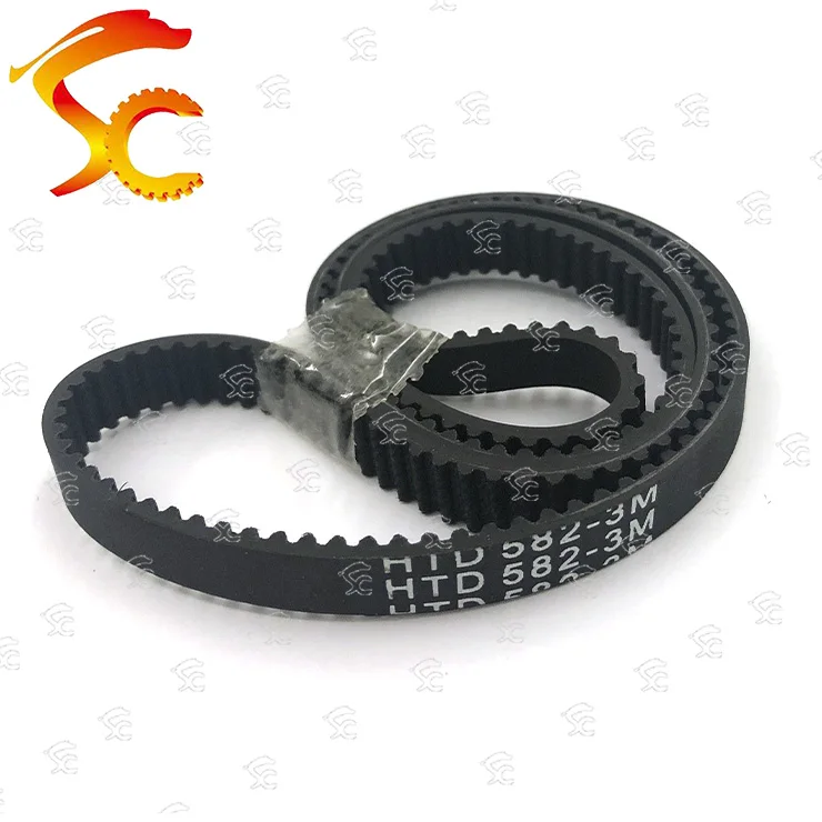 3M-582-9MM 3D printer closed loop HTD 3M Belt length 582mm Teeth 194 closed loop rubber Drive Belt width 9mm