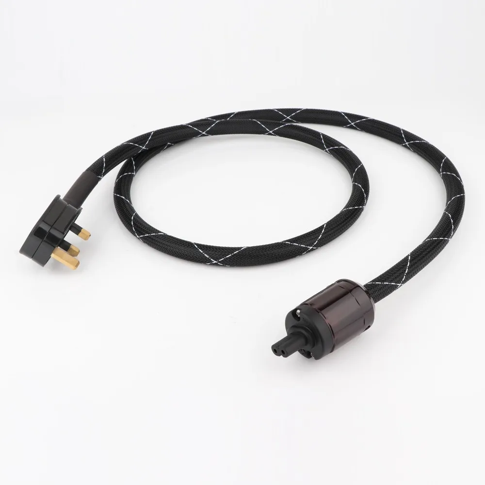 HiFi Audio High-end FP-314Ag UK Power Cable with C7 IEC figure 8 IEC Female Plug UK Power Male Plug HIFI UK Power Cable