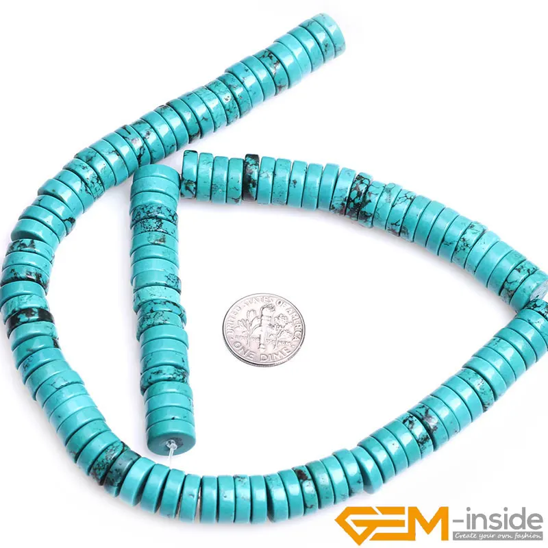 Rondelle Spacer Turquoises Beads Natural Stone Beads DIY Beads For Bracelet Necklace Jewelry Making Wholesale! Strand 15 Inch