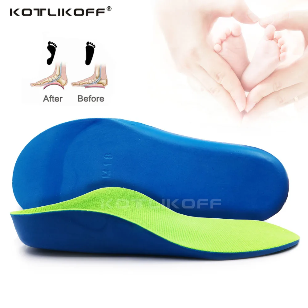 KOTLIKOFF Sapatos ortopédicos Palmilhas para crianças, Flat Foot Arch Support Products, Sole Insert, Pés para crianças