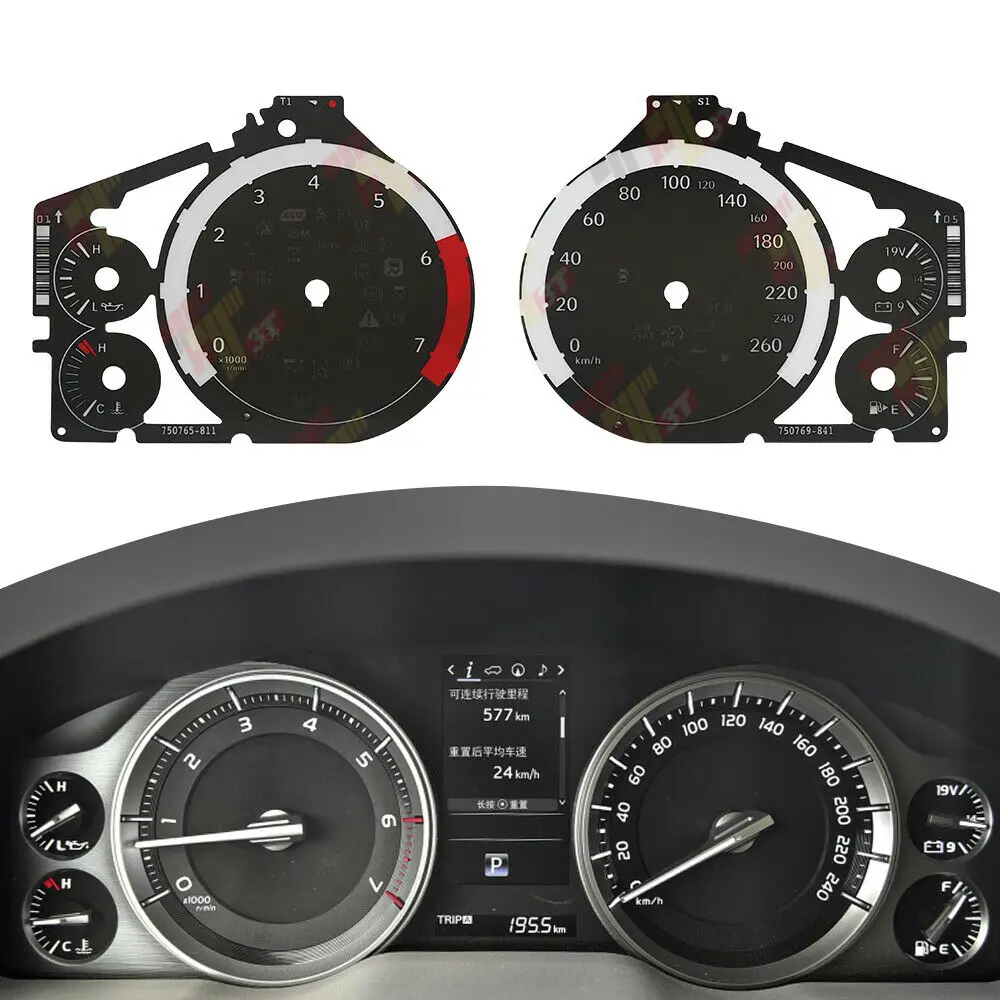 Guage Face for Toyota Landcruiser 5700 Dashboard Panel Middle East Edition 260KM/H