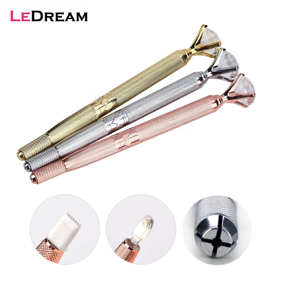 

1PC Manual Microblading Pen Tattoo Tatu Accessory For 3D Semi Permanent Eyebrow Lip Line Microneedling Makeup Diamond Pen