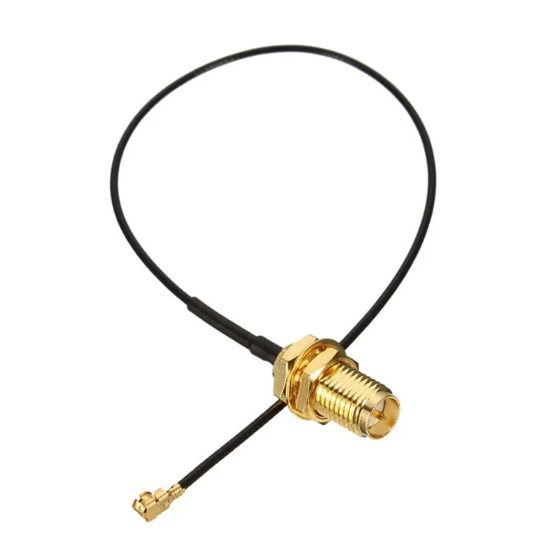 5 unids/lote extensión de Cable IPX a RP SMA conector hembra antena WiFi Cable Pigtail IPX a RP-SMA Jack macho SMA a IPX 1,13 Cable