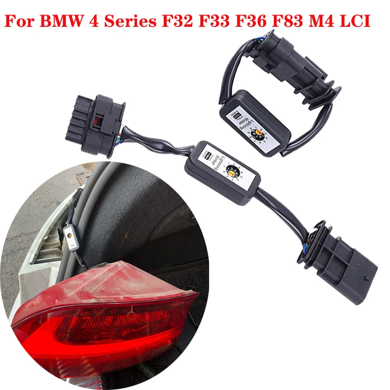 

Black Dynamic Turn Signal Indicator LED Taillight Add-On Module Cable Wire Harness For BMW 4 Series F32 F33 F36 F83 M4 LCI 2 PCS