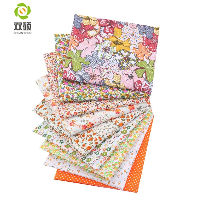 50x50cm Mixed Printed Cotton Sewing Quilting Fabrics Basic Quality for Patchwork Needlework DIY Handmade Cloth