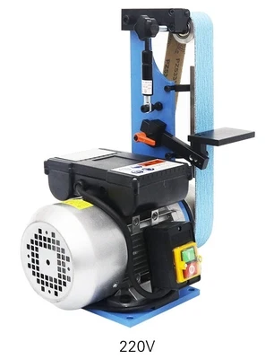 220V/380V Abrasive Belt Machine Vertical Sander Belt Grinder Polisher Woodworking Sanding Grinding Polishing Machine Sharpener