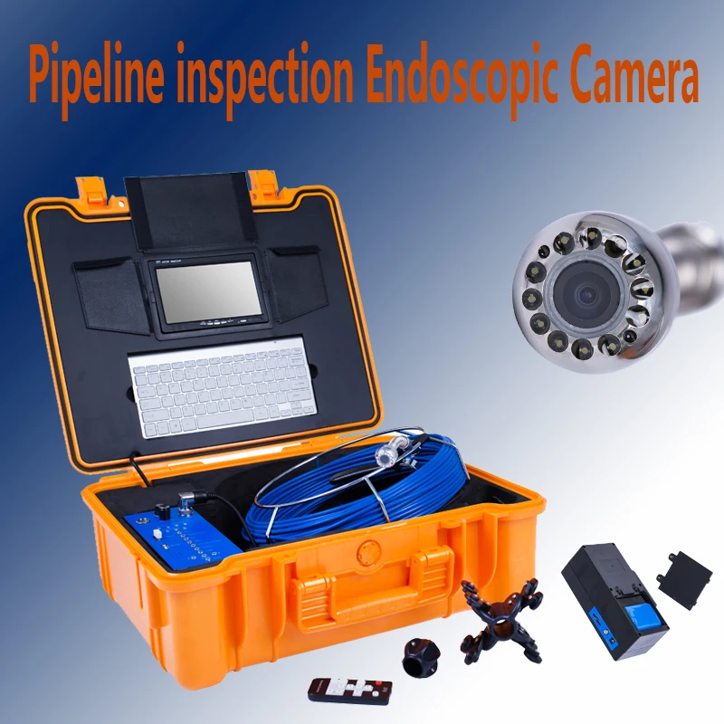 

25MM HD 1080P Camera Pipe Inspection Camera System With Keyboard Sewer Drain Endoscope Video Recorder
