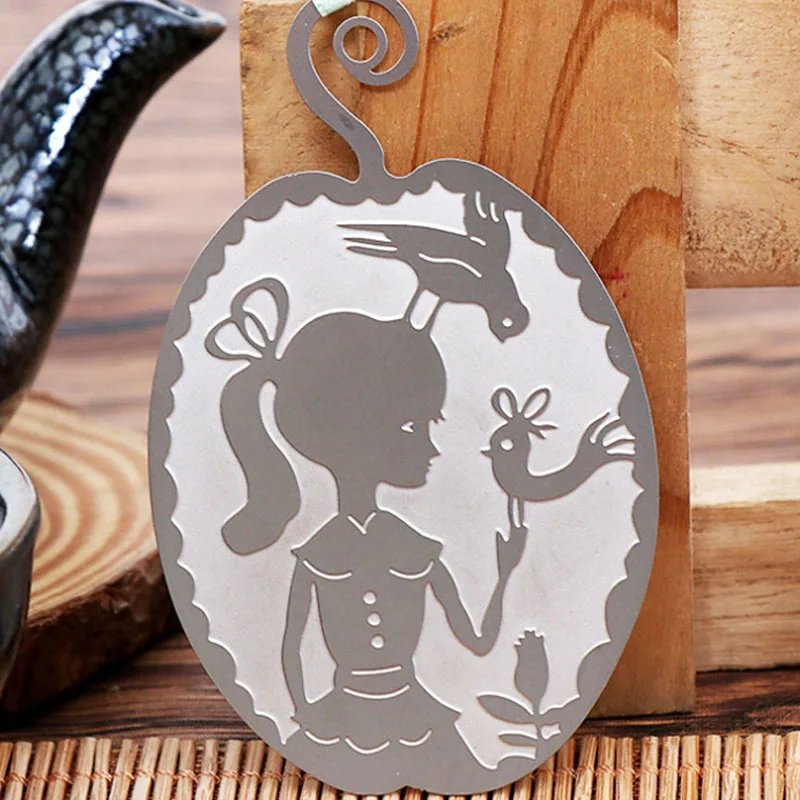 4pc Kawaii Fairy Tale World Bookmark Cute Stainless Steel Hollow Art Book Mark Page Folder Office School Supplies Stationery