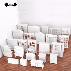 1pc 1:25 scale Miniature Bookshelf Cupboard Wardrobe Closet Dollhouse Furniture Accessories Decorative Ornament Model Craft  Toy