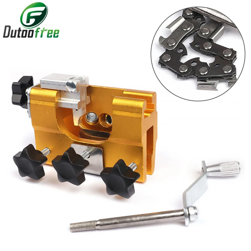 Hand-shake Chain Grinder Portable Chainsaw Sharpener With Grinder Stones Chainsaw Sharpening Jig Chain Saw Drill Sharpen Tool