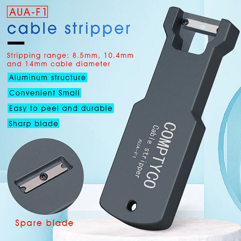 AUA-F1 Optical Fiber Tool Longitudinal Stripper Cable Jacket Slitter 8.5mm 10.4mm 14mm Cable Sheath Cutter Slitte