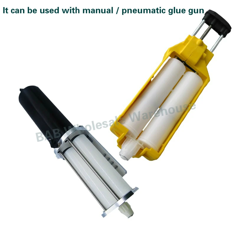 400ml 1:1 Ratio AB Epoxy Glue Gun Empty Cartridge Barrel and Mixing Tube MC10-18 Thread Mouth