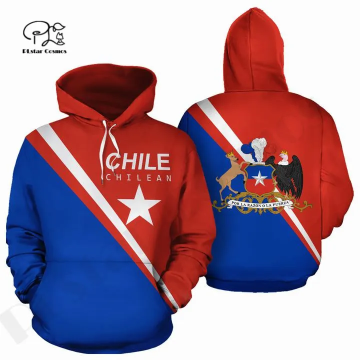 

PLstarCosmos 3DPrint Newest Chile Country Flag Art Unique Men/Women Cozy Hrajuku Casual Streetwear Hoodies/Zip/Sweatshirt Style3