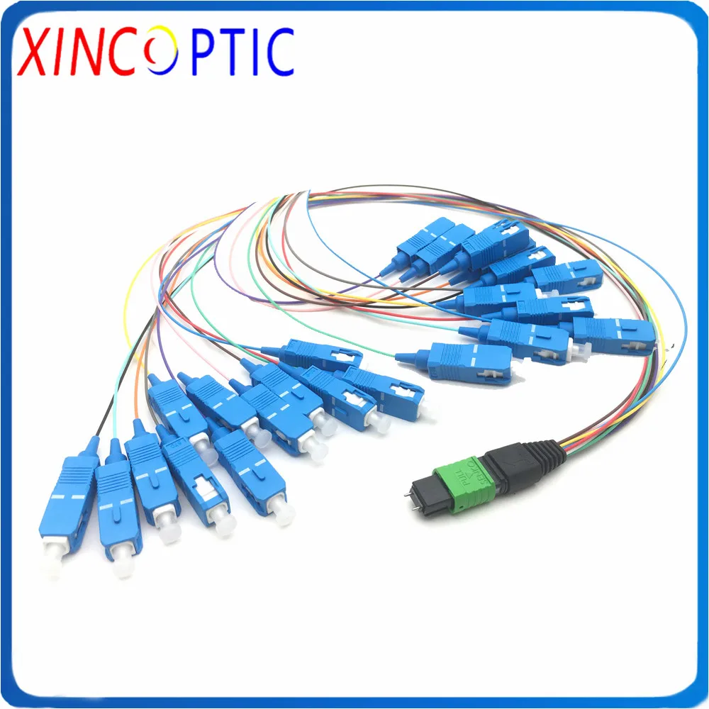 

24Core,MPOAPC Male Low Loss Harness and Fan-out Fiber Pigtail,0.9mm,24F 0.5/1M MPO/APC M to LC/SC/ST/FCUPC Optical Trunk