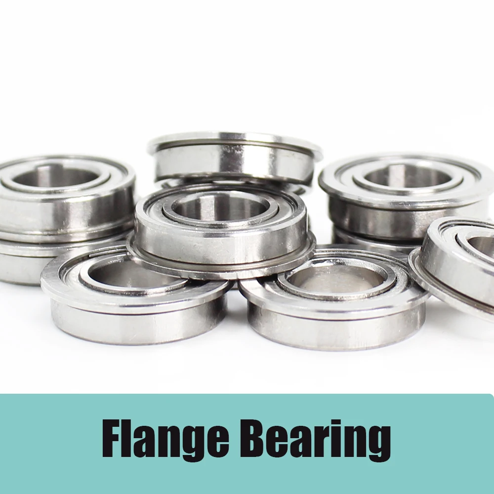 F697ZZ Flange 7X17X5 Mm ABEC-1 10PCS F697 Z ZZ Flanged Bantalan Bola