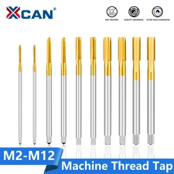 XCAN Screw Tap Drill M2-M12 Thread Tap HSS Straight Flute 90-150 Length Metric Machine Plug Tap For Metal Screw Threading Tools