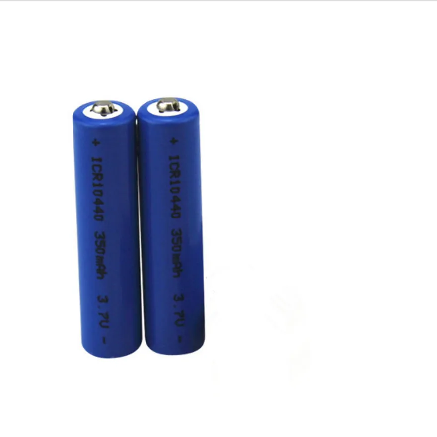 2pcs/lot 10440 3.7v lithium battery flashlight suitable for 350mAh AAA rechargeable battery