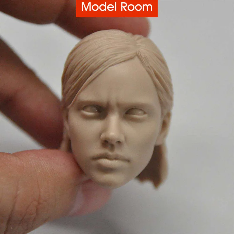 Unpainted 1/6 The Last Survivor Girl Elli Head Sculpt Carving Model Fit 12'' Female Soldier Action Figure Body Dolls