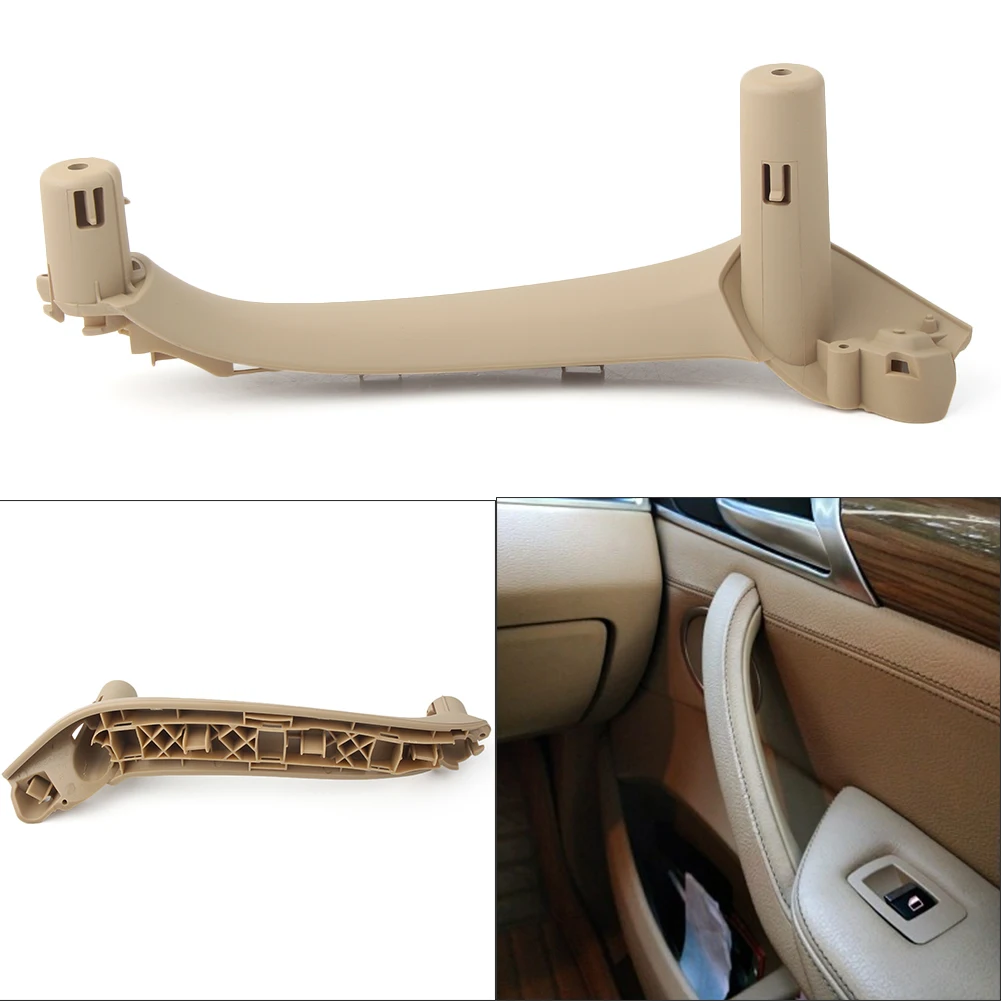 Beige Car Rear Door Interior Handle Inner Pull Kit for BMW X3 X4 F25 F26 2011 2012 2013 2014 2015 2016 2017 Auto ABS Spare Parts