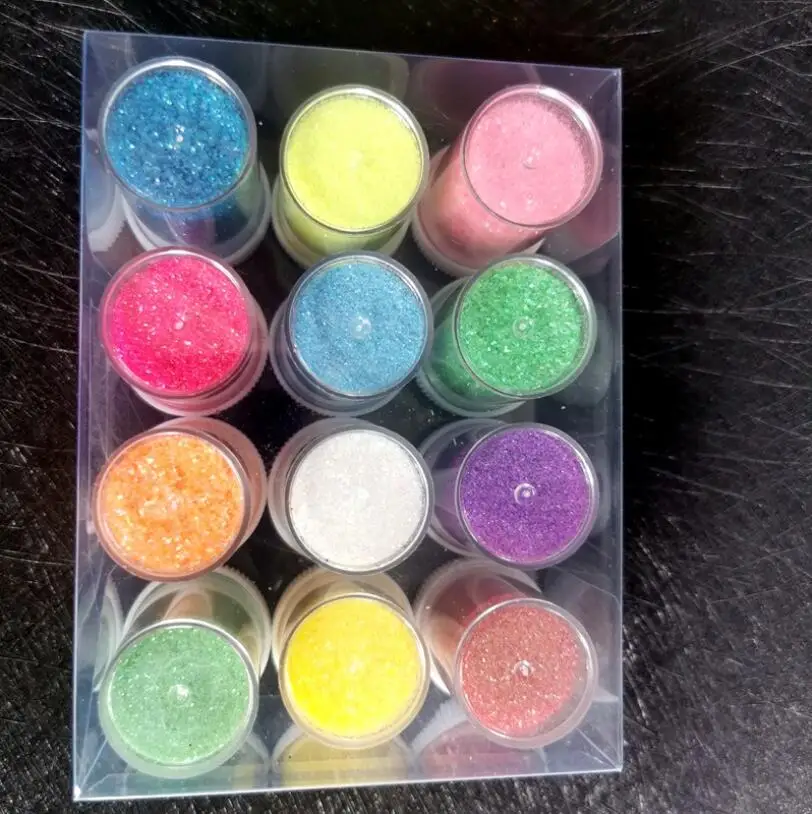 20G Mixed 24 Color Powder Shimmer Glitter Diamond Painting for Decoration DIY Nail Temporary Tattoo Fake Kids Face Body Art Tool