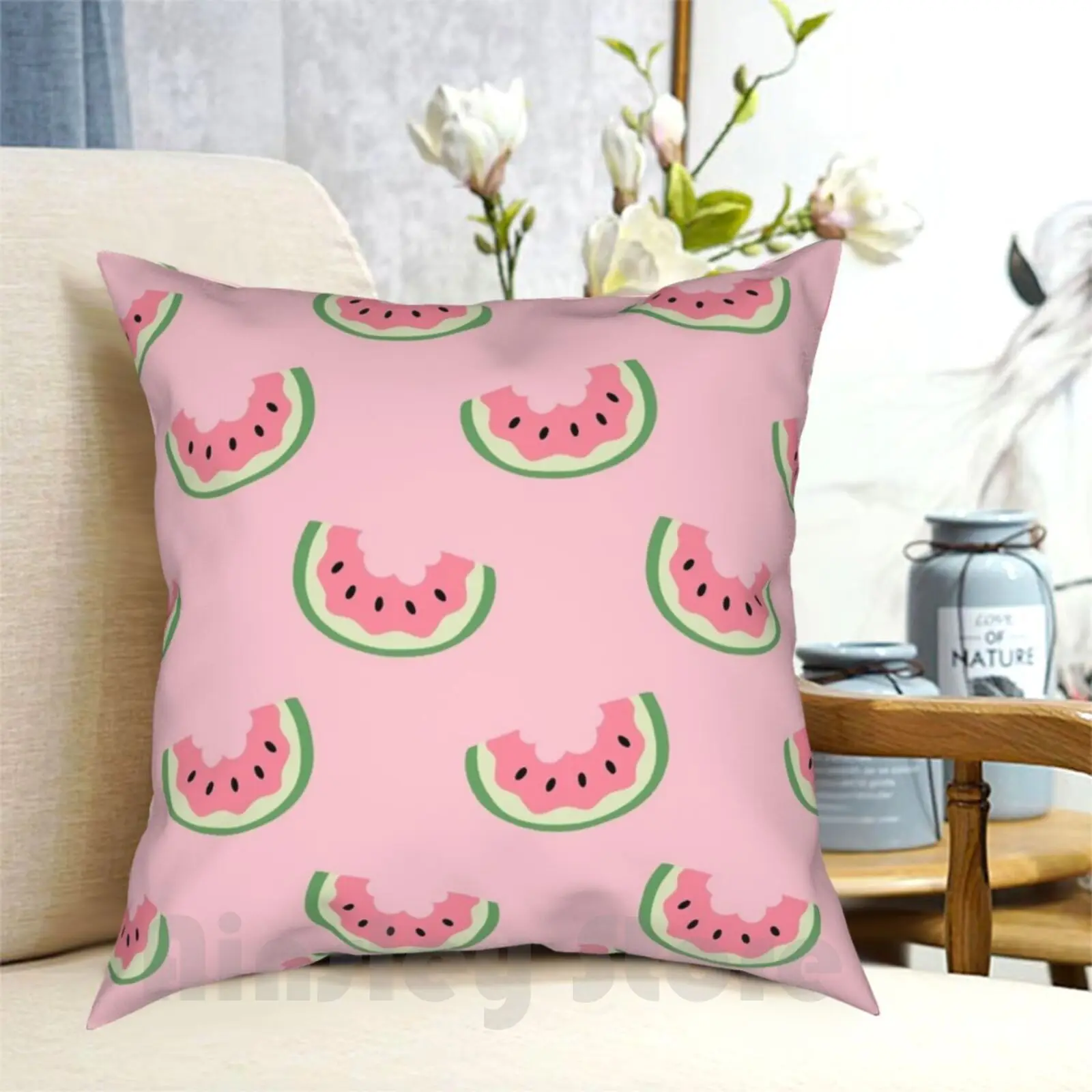 Simple Watermelon Pattern Pillow Case Printed Home Soft Throw Pillow Watermelon Watermelons Watermelon Wedges Watermelon