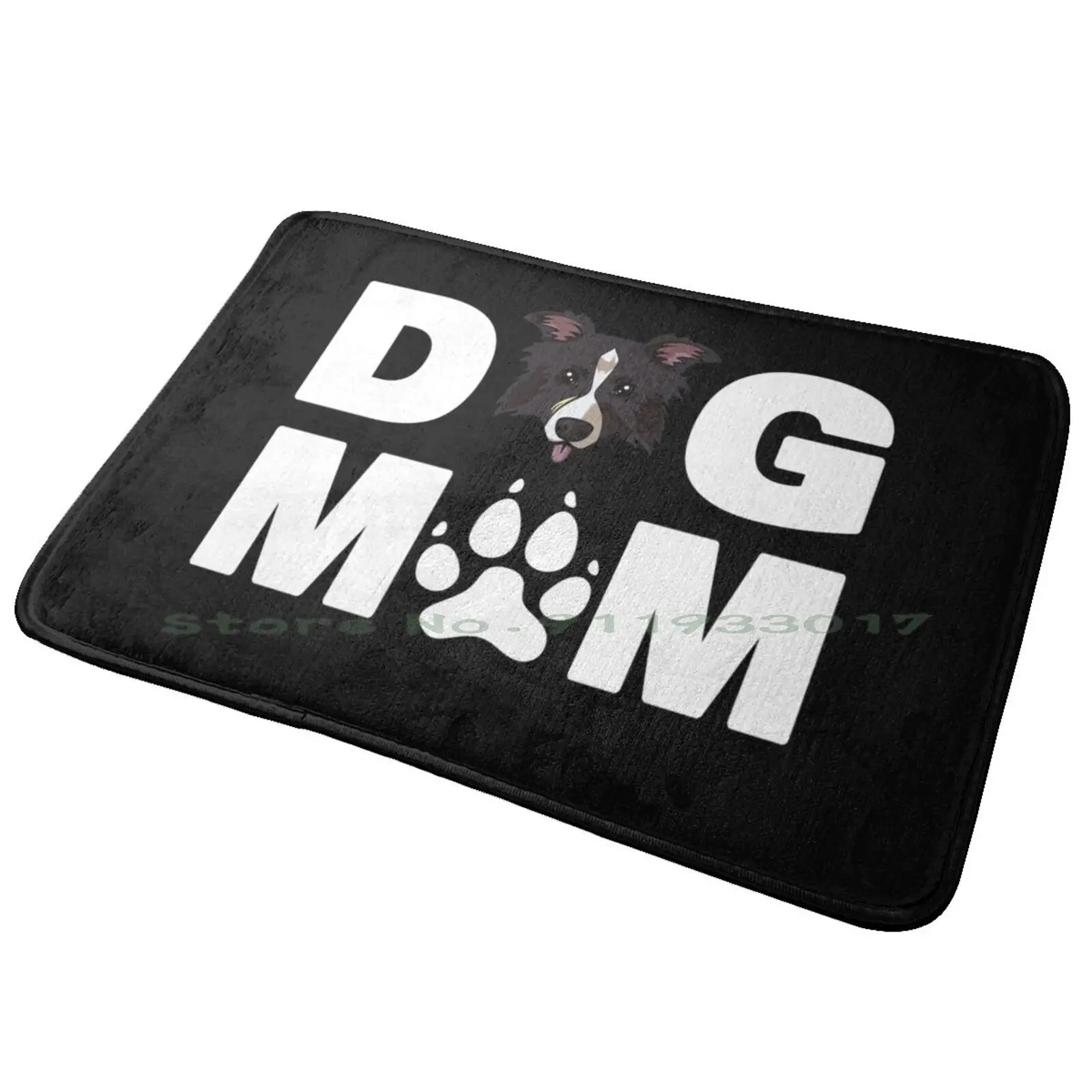 Funny Border Collie Dog Mom Love-R Gift Entrance Door Mat Bath Mat Rug Gazoo Racing Gr 2021 Yellow Sports Car Vehicle