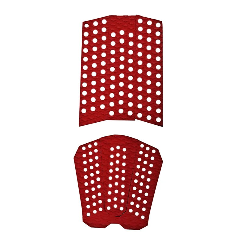 

Surfboard EVA Deck Grip Pad Surf Traction Pad Front pad and tail pad full set for Surfboard Red colors presale