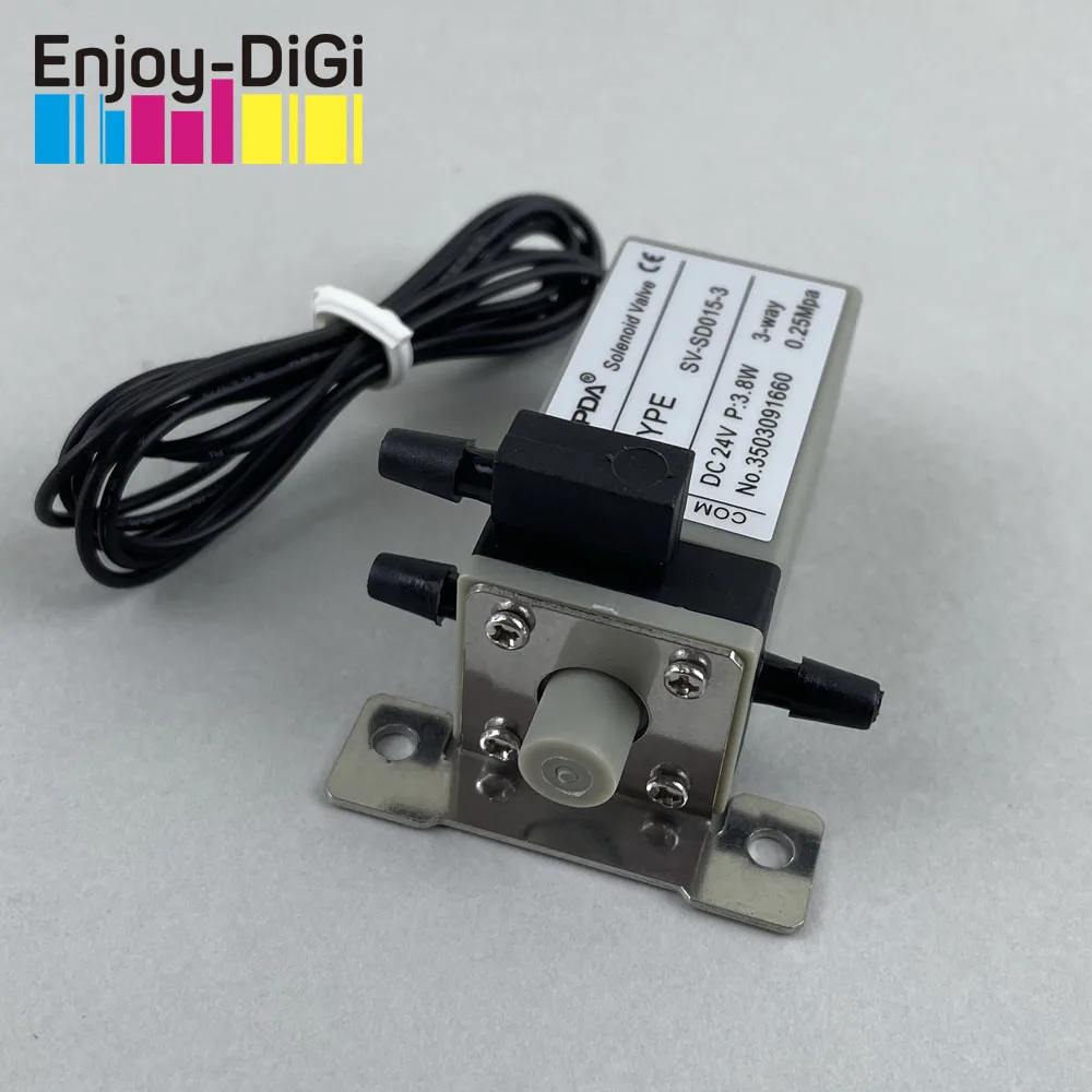 SYPDA DC 24V 3.8W 0.25Mpa three way 3-way solenoid valve SV-SD015-3 for Gongzheng Wit-Color Flora digital printer