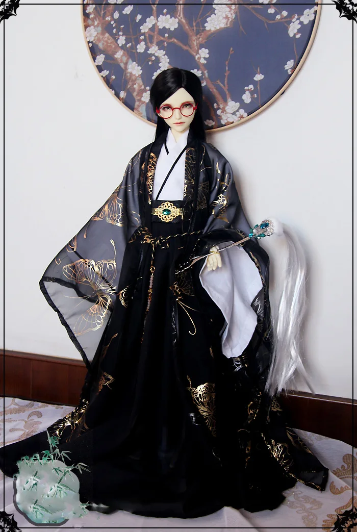 

1/4 1/3 весы BJD аксессуары для одежды древний китайский костюм Ханфу воин наряд для BJD/SD ID72 сильный дядя 80 см кукла A0801